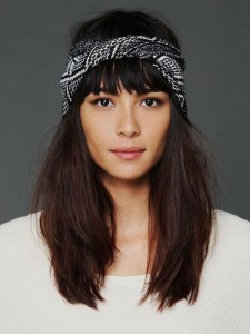 coiffure foulard frange