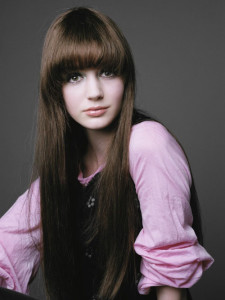 coiffure frange arrondie