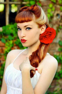 coiffure frange retro