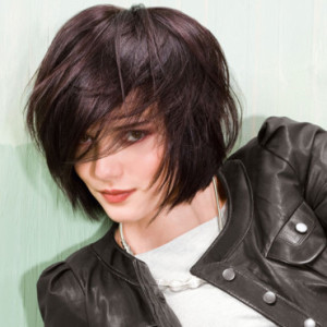 coiffure frange rock